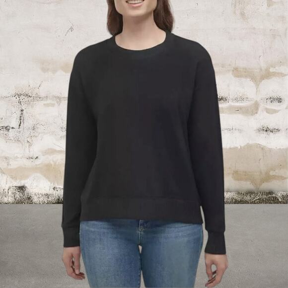 Splendid Ladies' Crewneck Long Sleeve Lightweight Pullover Top Black Size Large - Picture 1 of 7
